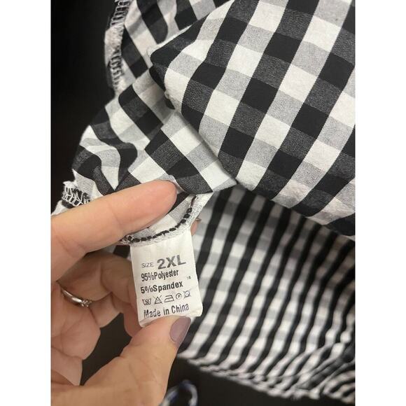 Buffalo Check Short Sleeve Button-Up Shirt 2XL - Picture 3 of 4